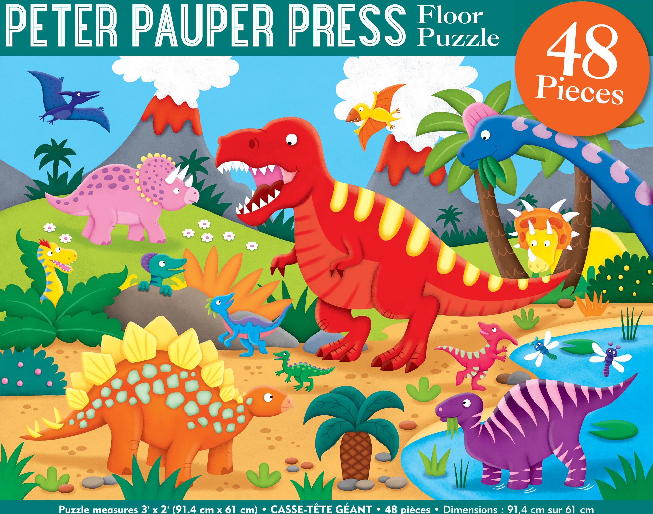 Dinosaurs Kids' Floor Puzzle – Peter Pauper Press