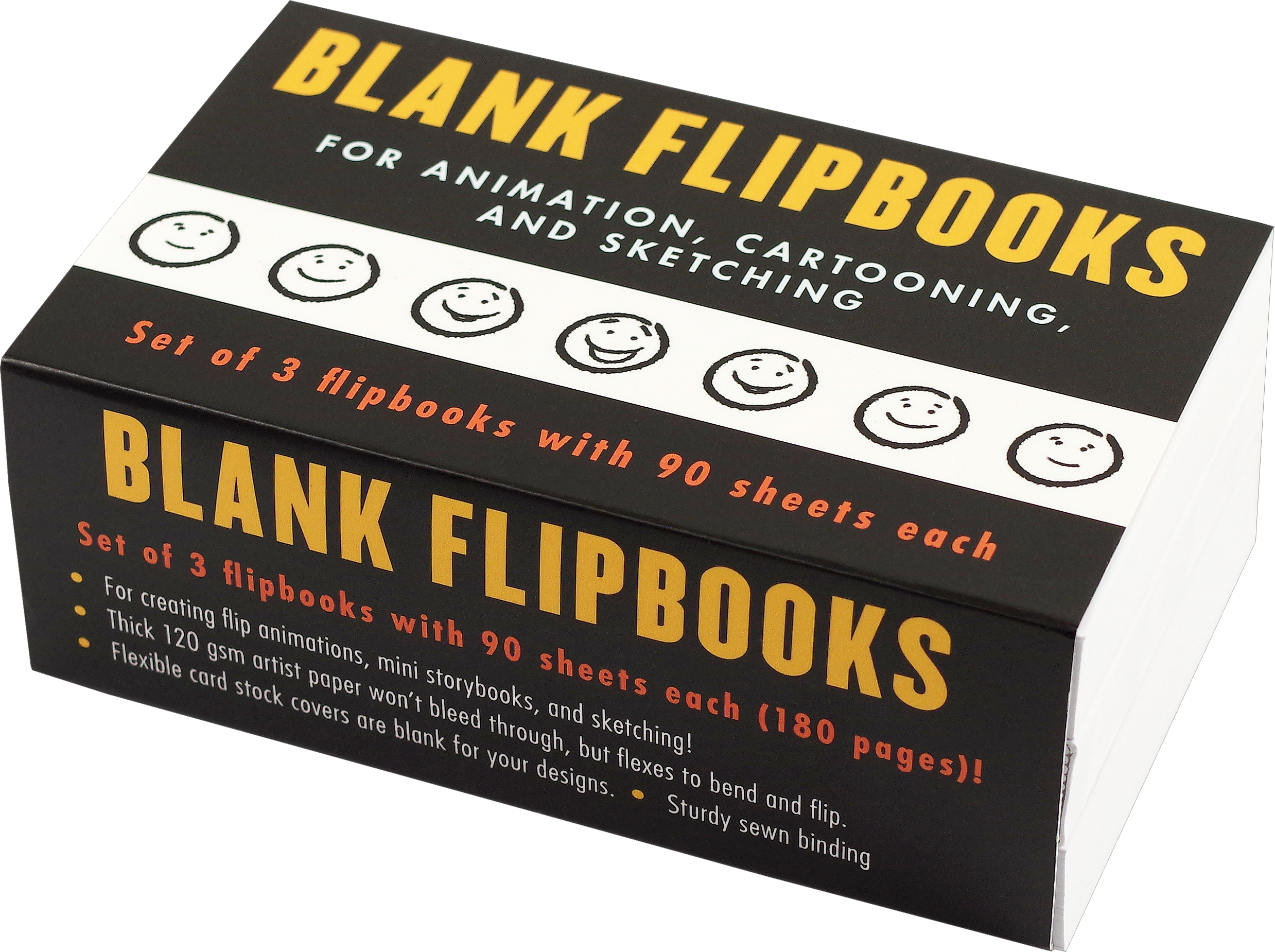 Premium Blank Flip Books for Kids and Adults – 6 Pack Flip Book